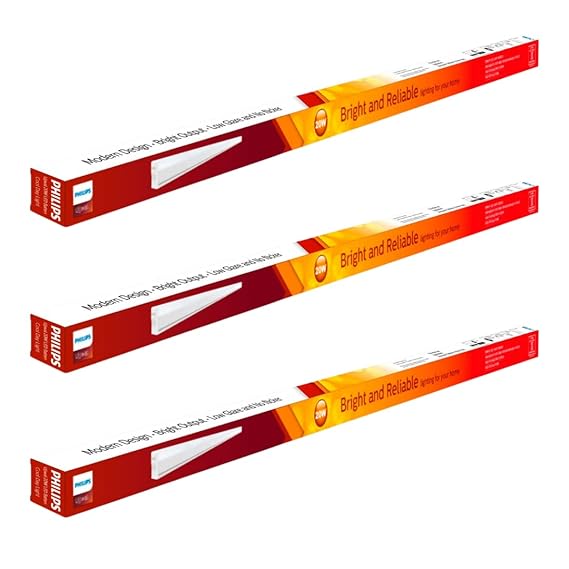 PHILIPS Ujjwal 20-watt LED Batten/Tubelight | LED Tubelight for Home | Compact 4ft LED Batten | Cool Daylight, Pack of 3