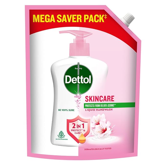 Dettol Liquid Handwash Refill Skincare Hand Wash- 1350ml | pH Balanced | 10x Better Germ Protection