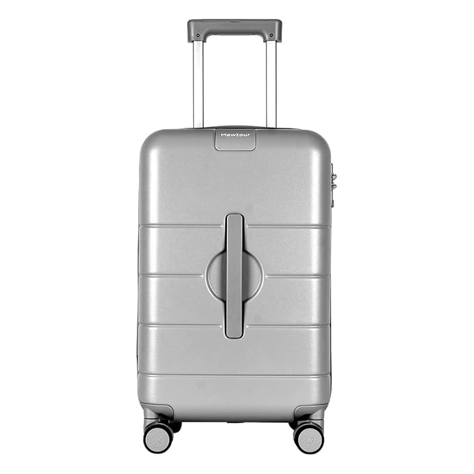 Mewtour 29 Inch Silver Hardside Spinner Luggage with 360 Rotate Double Wheels