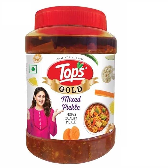 TOPS Gold Mixed Pickle - 900 gm | Perfect blend of nine Farm-Fresh seasonal