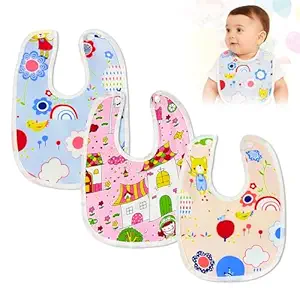 GLUN Bibs Set for Unisex Newborn Toddlers Aged 8-36 Months