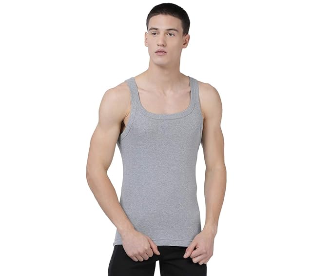 Levi's Men's Rib Pure Cotton Vest with Snug Fit and Easy Tucking