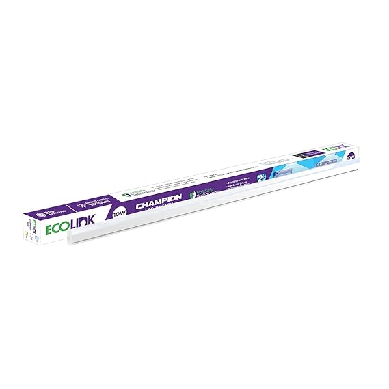 EcoLink 10-Watt Polycarbonate Batten (Natural White, Pack of 4)