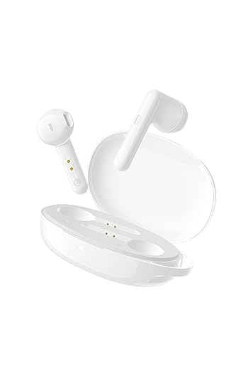 TECNO Wireless Bookshelf Buds 2 in Ear (White) | Deep Bass with 13mm Larger Drivers | Up to 18 Hours of Playtime | IPX4 Sweat, Water and Dust Resistant | Environmental Noise Cancellation | BT 5.0