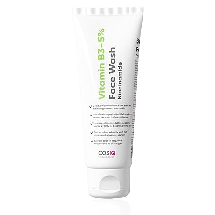 Cos-IQ Vitamin B3-5% Niacinamide Face Wash for Smooth and Even Skin, Niacinamide