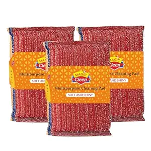 Magic Cleen SHINY - Scourer Pad (3 Pcs Pack, 3 Pack total 9 PCS)