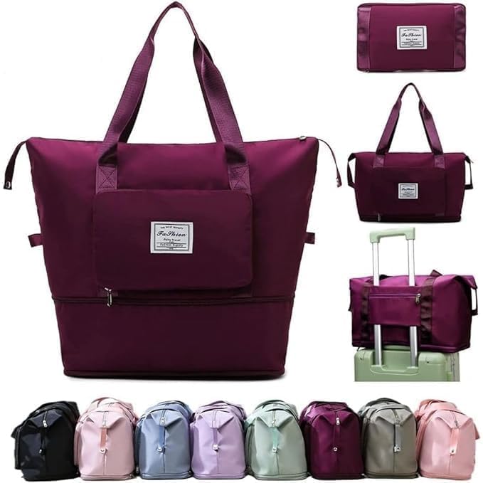 Wazdorf 41 Liter Expandable Travel Bags for Women, Duffle Bags for Women Luggage