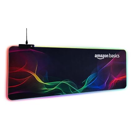Amazon Basics RGB Mousepad Anime | Ergonomic Comfort with Customizable Lighting