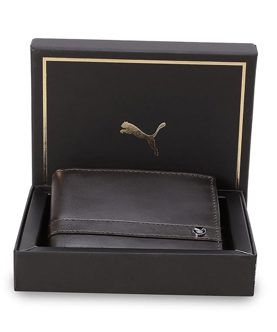 Puma, Unisex-Adult, Metal World Logo Wallet, Chocolate, (9217001)