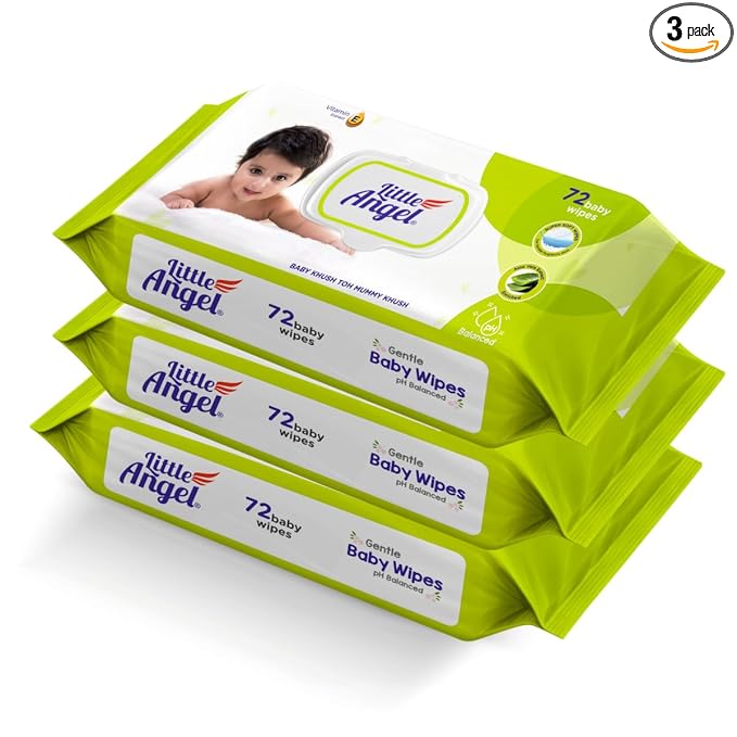Little Angel Super Soft Cleansing Baby Wipes, pH balanced & Dermatologically Tested