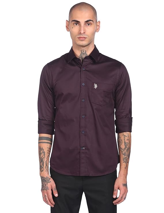 U.S. POLO ASSN. Men's Solid Regular Fit Button Down Shirt