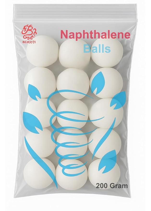BENAVJI Naphthalene Balls | 200g | 200 GMS X 1 Packs | Insect Repellant