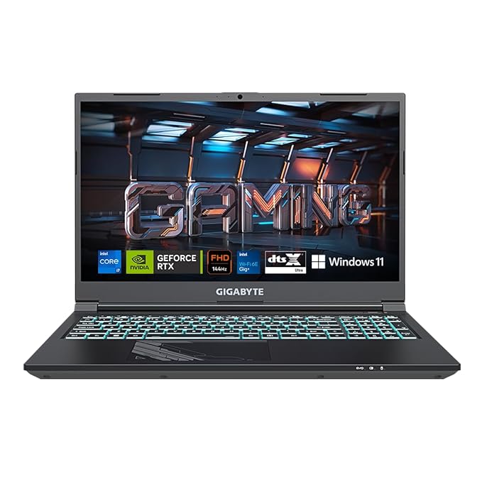 GIGABYTE G5 MF5-H2IN353KH,Intel I7-13620H 4.9 Ghz, RTX 4050 6GB Gddr6, 15.6" FHD 144Hz Display, 8G *2 DDR5-4800, Gen, Windows 11 Home,4 512GB, Multi Languages 15 Color Illuminated Keyboard