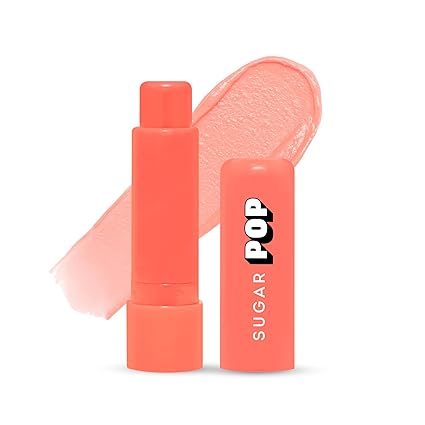 SUGAR POP Nourishing Lip Balm| Castor Oil, Shea Butter & Avocado Oil | Hydrating | 4.5gm - 05 Peach