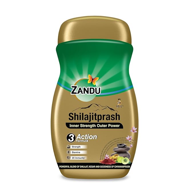 Zandu Shilajitprash, combination of Shilajit and selected herbs of Chyawanpash