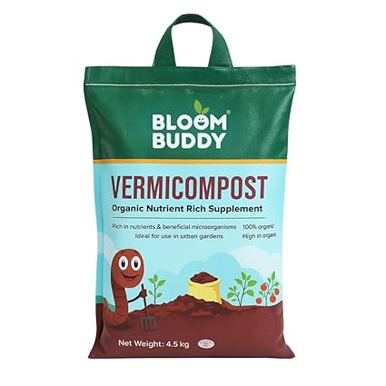 Bloombuddy Organic Vermicompost Fertilizer Manure for plants 4.5 Kg, Pack of 1