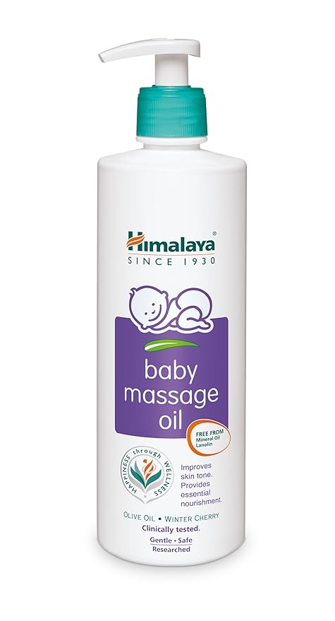 Himalaya Baby Massage Oil 500ml for strong bones & muscles | with Vitamin E | No. 1 Doctor Prescribed