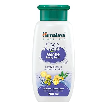 Himalaya Gentle Baby Wash 200ml | No tears formula |with chickpea and Green gram| Cleansing baby's gentle skin