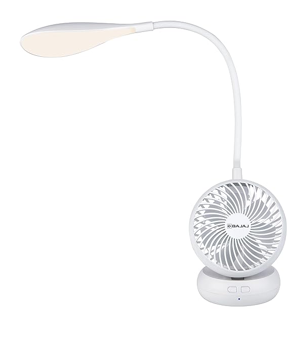 Bajaj Airlight 85 MM Personal Rechargeable Fan With Task Lighting