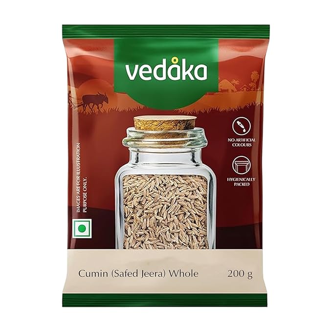 Amazon Brand - Vedaka Whole Jeera (Cumin), 200g