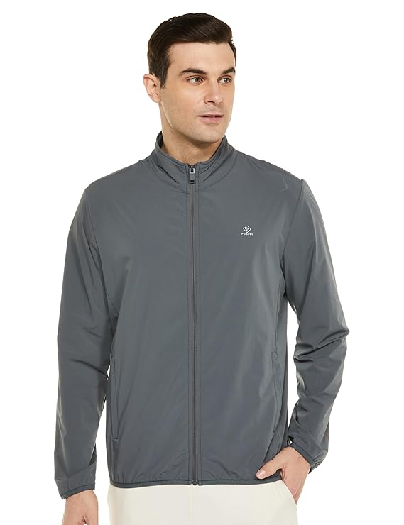 Qube By Fort Collins Men Cotton Crew Neck Jacket