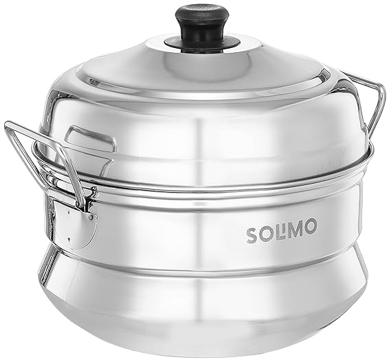Amazon Brand - Solimo Small 5 Plate Multi Snacks Steamer - Stainless Steel, 500 Ml