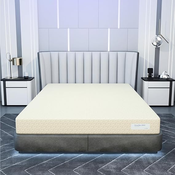 SleepyHug SpineX PRO 6 Inch Mattress| Advanced SnowFlexGRID Tech for Cooling Comfort |Spine Alignment |Single Bed Size (LxWxH -78x36x6 Inch)