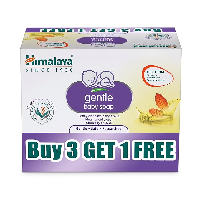 Himalaya Gentle Baby Soap (75g) for Unisex Baby Skin Care