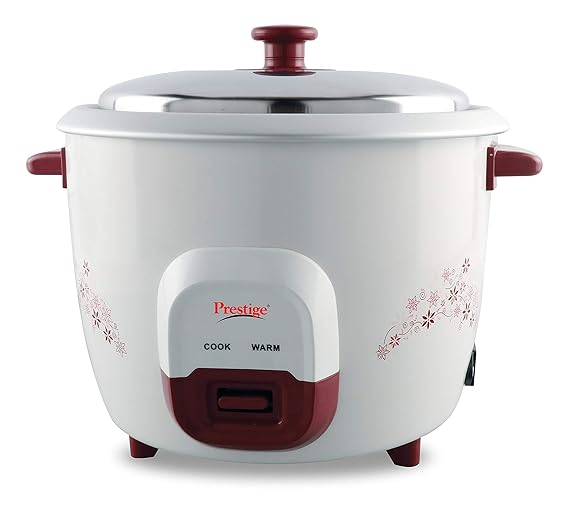 Prestige PRWO 1.5 Litre Red Colour Rice Cooker for Daily Cooking Needs