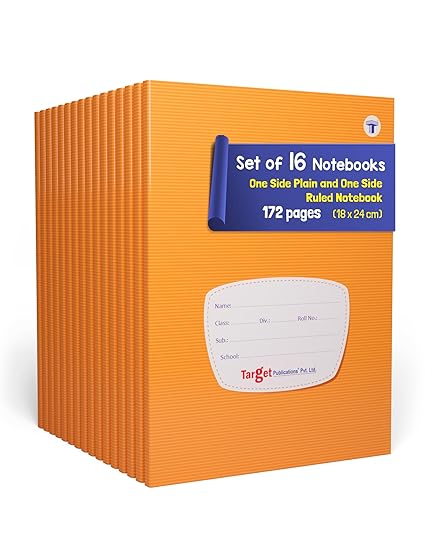 TARGET PUBLICATIONS Small One Side Ruled & One Side Blank/Unruled Notebooks