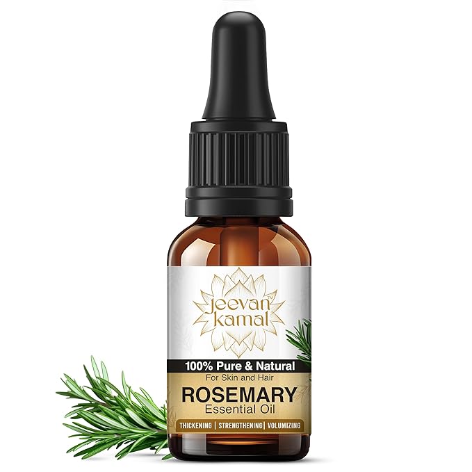Jeevan Kamal Rosemary Essential Hair Oil | Organic | 100% Pure, Natural (15 ML)