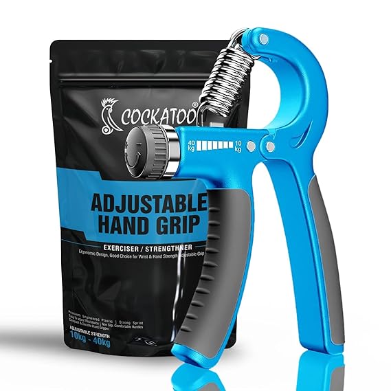 Cockatoo (10 KG - 40 Kg) Adjustable Hand Grip| Hand Gripper for Men & Women|Hand Grip Strengthener,Acrylonitrile Butadiene Styrene,Blue