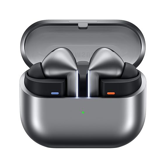 Samsung Galaxy Buds 3 Pro (Silver) with Galaxy AI | Adaptive ANC | Real-time Interpreter | 24-bit Hi-Fi Audio | Up to 37H Battery | IP57