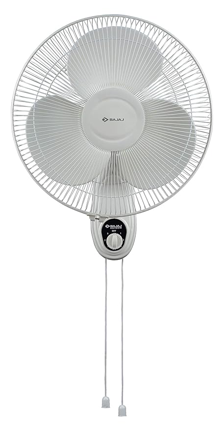 Bajaj Esteem 400 MM Double String Wall Mount Fan | Adjustable Oscillating & Tiltable