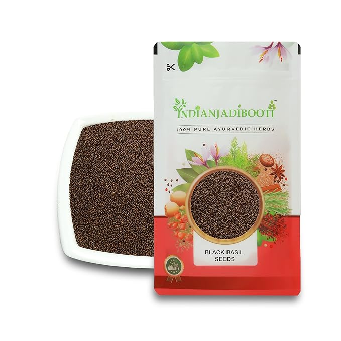 IndianJadiBooti Beej Tulsi - Tulsi Manjari - Krishna Tulsi Seed For Eating And Weightloss