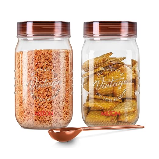 Milton Vintage Airtight Containers with Spoons for Kitchen Storage
