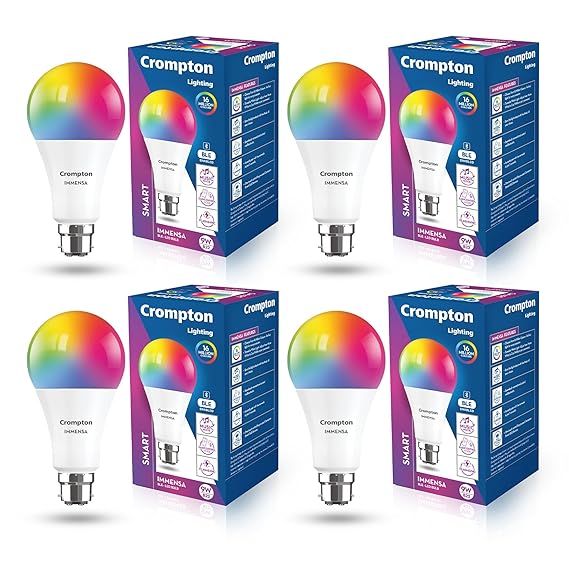 Crompton Immensa 9W Bluetooth Enabled Smart Bulb B22 | 16 million Colours