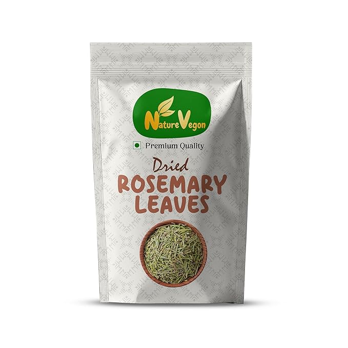 Nature Vegon Rosemary leaves organic 100g | our leaves is Food Grade | Use for Seasoning Food, hair growth, Rosemary tea | Dust Free Zipper