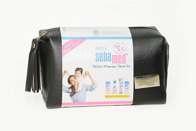 Baby Sebamed Travel kit| Perfect Moments Pack| pH 5.5 | Travel Essentials | Free Pouch