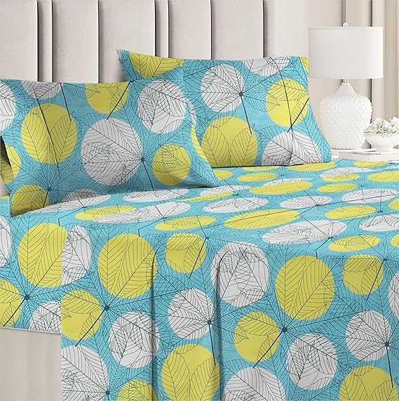 BSB HOME 3D Printed 144 Tc Microfiber Double Bedsheet