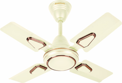 Maxotech Deco I Anti dust copper fan 600 mm 4 Blade Ceiling Fan (Ivory | Pack of 1)