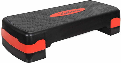 Lifelong Premium Aerobic Stepper For Exercise With Adjustable Height, Anti-Skid Surface Stepper (Red, Black)