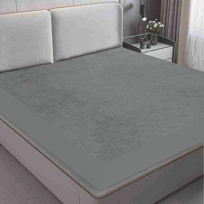 Mattress Protector Fitted King Size Breathable, Stretchable, Waterproof Mattress Cover (Grey)