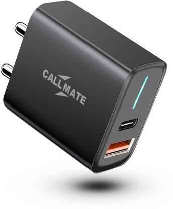 Callmate 20W PD Wall Charger for Mobile (Black)