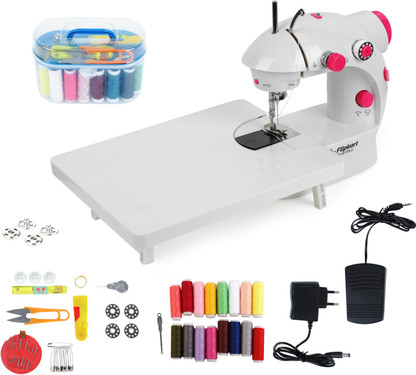 Flipkart SmartBuy Portable Mini with Foot Pedal, Built-in Stitches and Stitching Kit Electric Sewing Machine (Built-in Stitches 1)