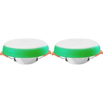 Orient Electric Polycarbonate Rainbow Recess Downlighter 6W, (White & Green - Pack Of 2)