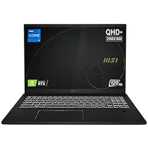MSI Summit E16 Flip, Intel i7-1195G7, 16" QHD+ IPS-Level 120Hz Panel Laptop (16GB/1TB NVMe SSD/Windows 10 Home/Nvidia RTX3050 4GB Graphics/Ink Black/2Kg), A11UCT-085IN
