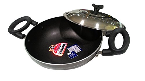 Crystal Aluminium Classic Kadhai, 250 Mm, Standard, Multicolor