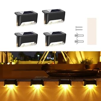 Ocean Mart Solar Step Lights for Patio, Balcony, and Backyard Decor