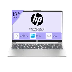 HP 15, 13th Gen Intel Core i3-1315U Laptop (8GB DDR4, 512GB SSD) Anti-Glare, Micro-Edge, 15.6"/39.6cm, FHD, Win 11, MSO 21, Silver, 1.59kg, Intel UHD Graphics, 1080p FHD Camera, 15-fd0006TU/fd0186tu